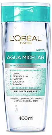 L'Oreal Paris Agua Micelar Piel Mixta, 400 ml