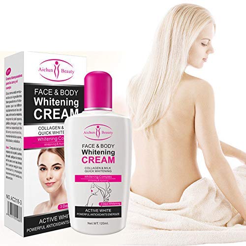 Kit Aichun Beauty Jabón y Dos Cremas Cara Axila Aclarante Colágeno 3pz