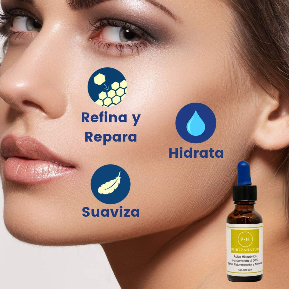 Kit Facial Serum Acido Hialurónico, Vitamina C y Células Madre anti edad