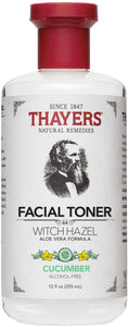Thayer's Alcohol Free Cucumber Witch Hazel Toner with Aloe Vera, 12 Ounce