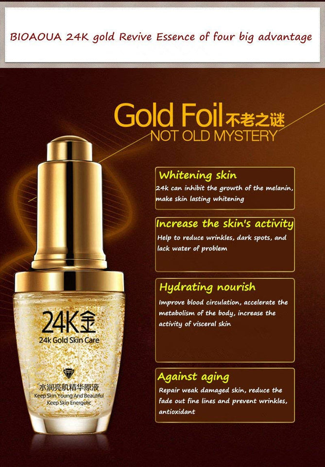 Bioaqua 24k Gold Essence Colageno Gold Skin Anti edad